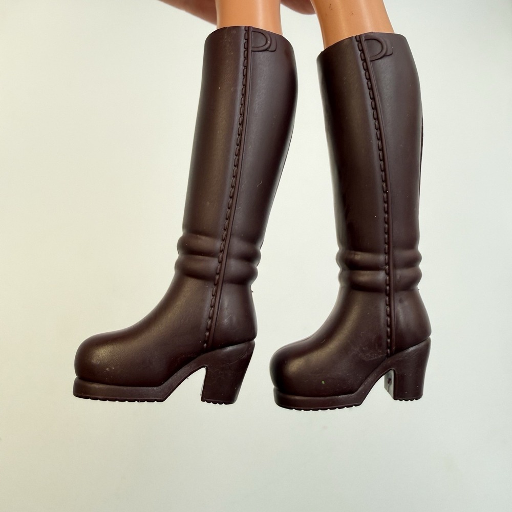 Barbie Doll Shoes Tall Brown Knee‎ High Boots Fit MODEL MUSE & FASHIONISTA #1165